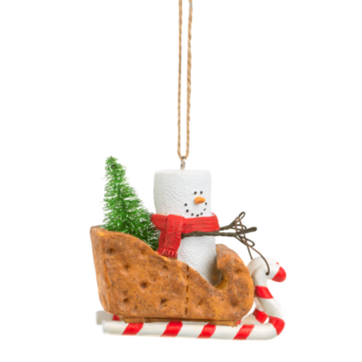 Graham Cracker Sled S'mores Ornament