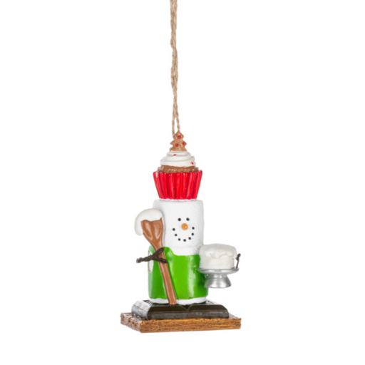 S'mores Cupcakes Wooden Spoon Ornament