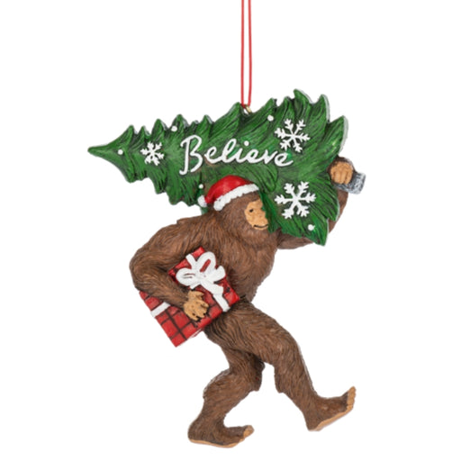 Bigfoot w/ Tree Polyresin Ornament