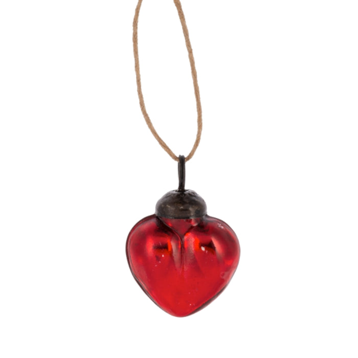 Red Glass Heart Ornament