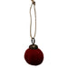 Red Ball Flocked Glass Ornament