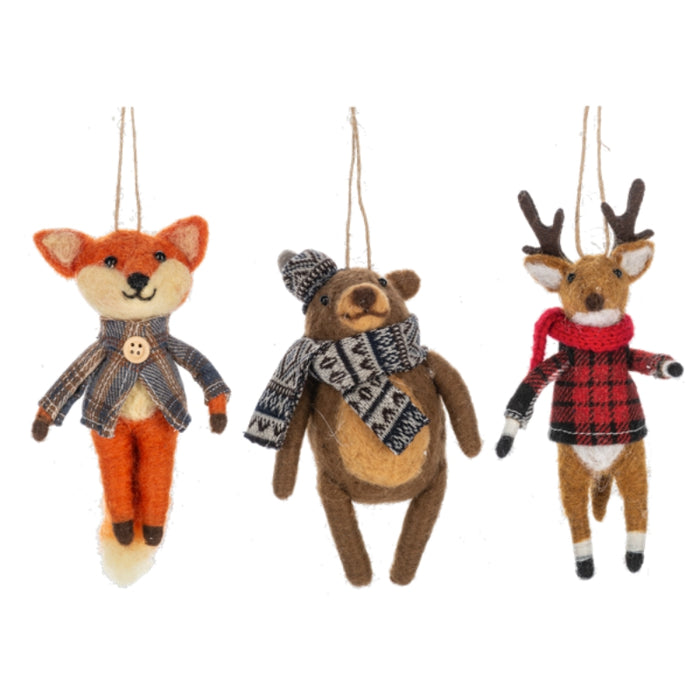 Felted Winter Critter Ornament assorted styles sold separately