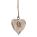 Trees Wrapped Wood Heart Ornament
