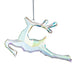 Jumping Iridescent Reindeer Acrylic Ornament