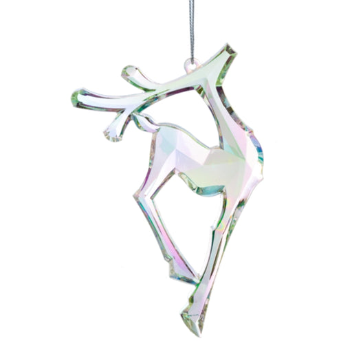 Prancing Iridescent Reindeer Acrylic Ornament