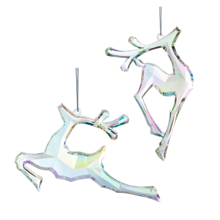 Iridescent Reindeer Acrylic Ornament assorted styles