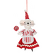 Striped Mouse w/ Lollipop Plush Ornament