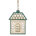 Green Roof House Wooden Ornament