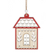Red Roof House Wooden Ornament