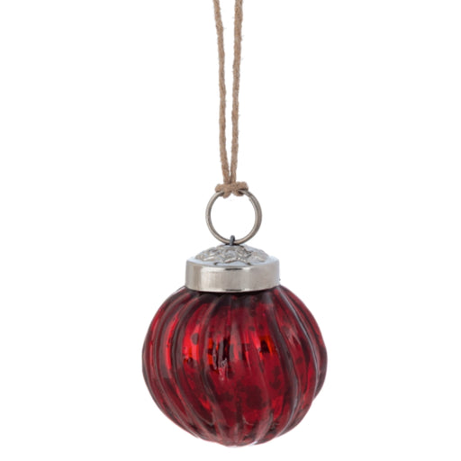 Mini Kugel Ball Red Glass Ornament