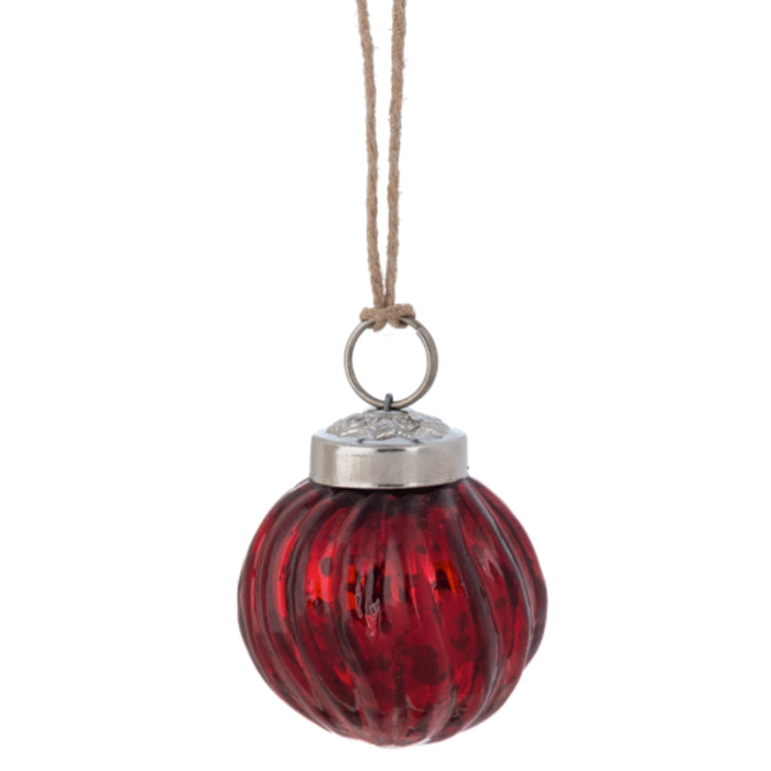Mini Kugel Ball Red Glass Ornament