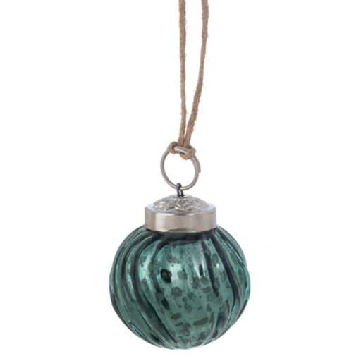 Mini Kugel Ball Green Glass Ornament