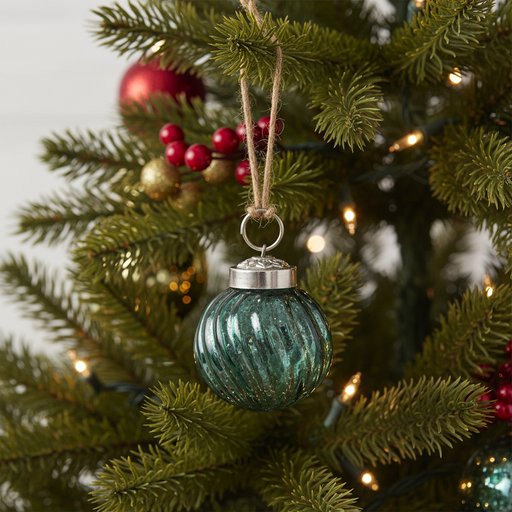Mini Kugel Ball Green Glass Ornament