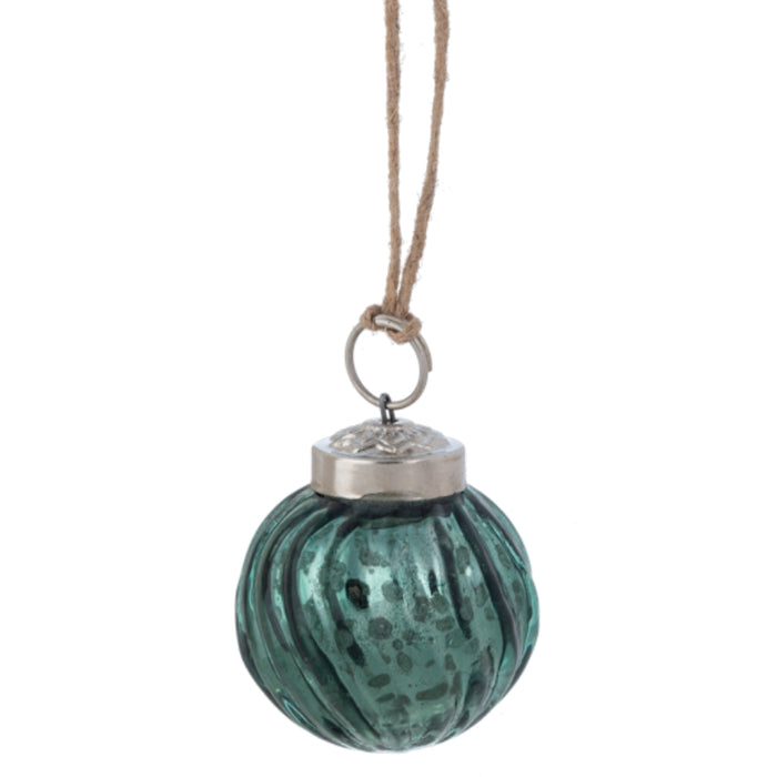 Mini Kugel Ball Green Glass Ornament