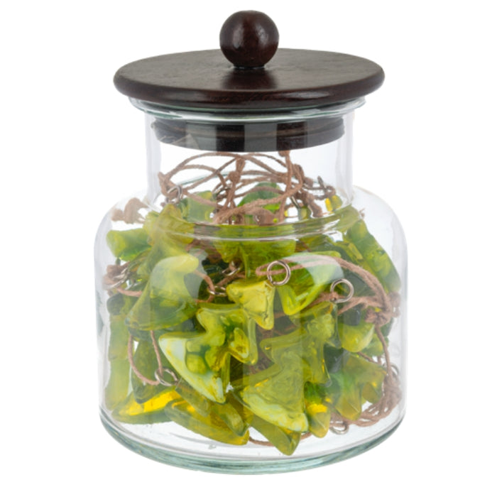 Green Tree Swirled Glass Ornament
