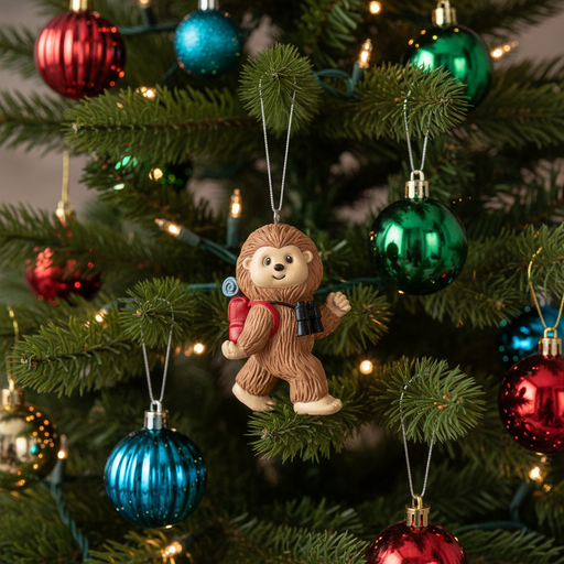 Camping Bigfoot Backpack Ornament
