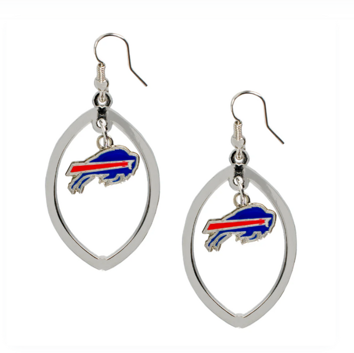 Buffalo Bills Football Cutout Dangle Earrings