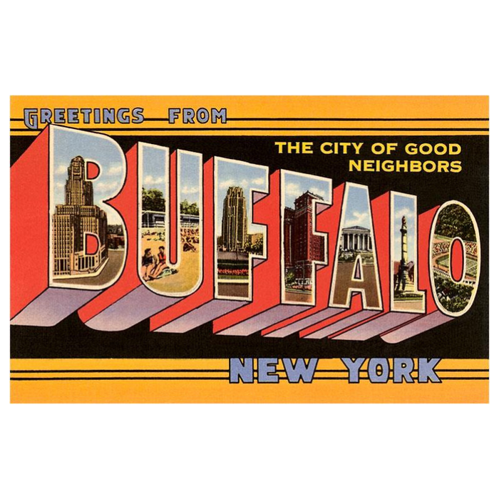 Greetings From Buffalo Large Letter PRINT