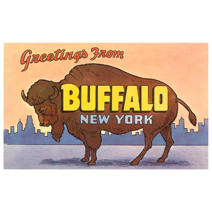 Greetings From Large Buffalo Greeting Card
