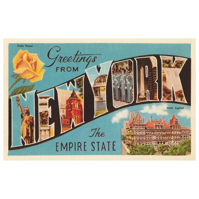 Greetings From New York Large Letter PRINT