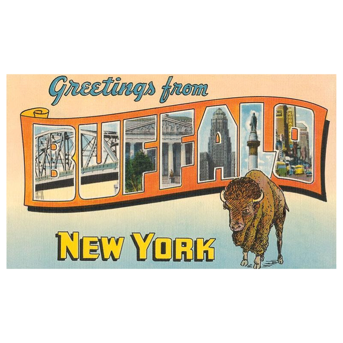 Buffalo New York Greetings Scroll PRINT