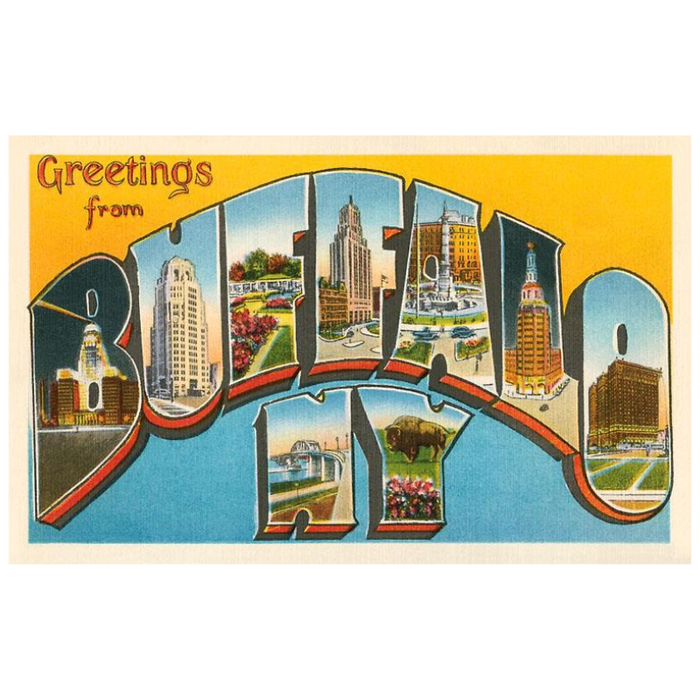 Greetings From Buffalo Arched Large Letter PRINT