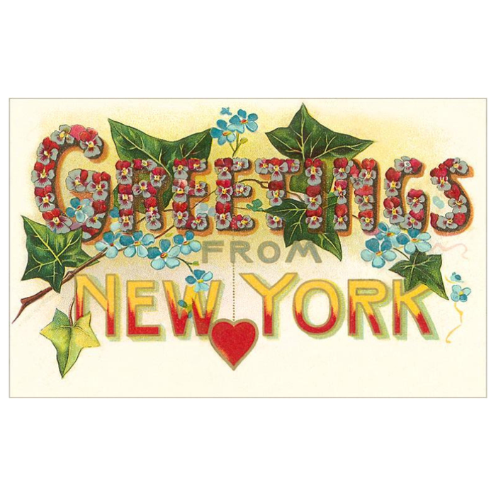 Floral Greetings From New York PRINT