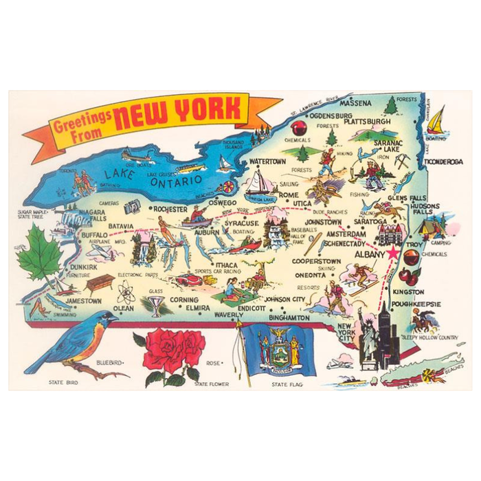 Greetings From New York Landmarks PRINT