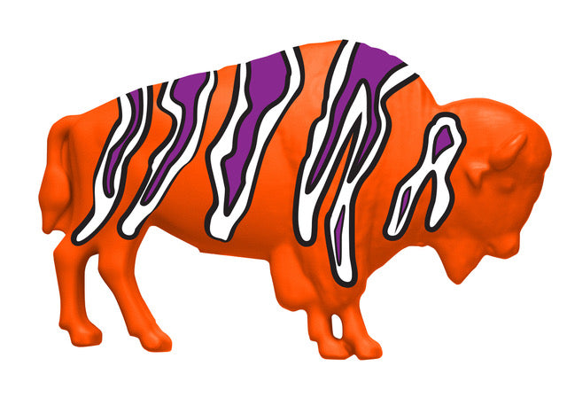 The Original Orange Lacrosse Zebra Lawn Ornament