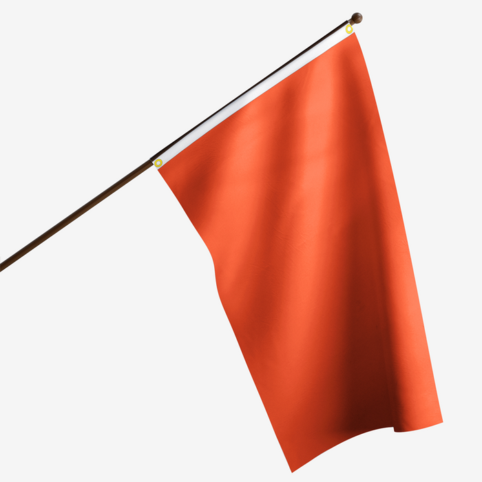 Orange Solid Color Attention Flag - Made in USA