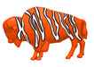 The Original Orange Buffalo Zebra Lawn Ornament - Made In USA