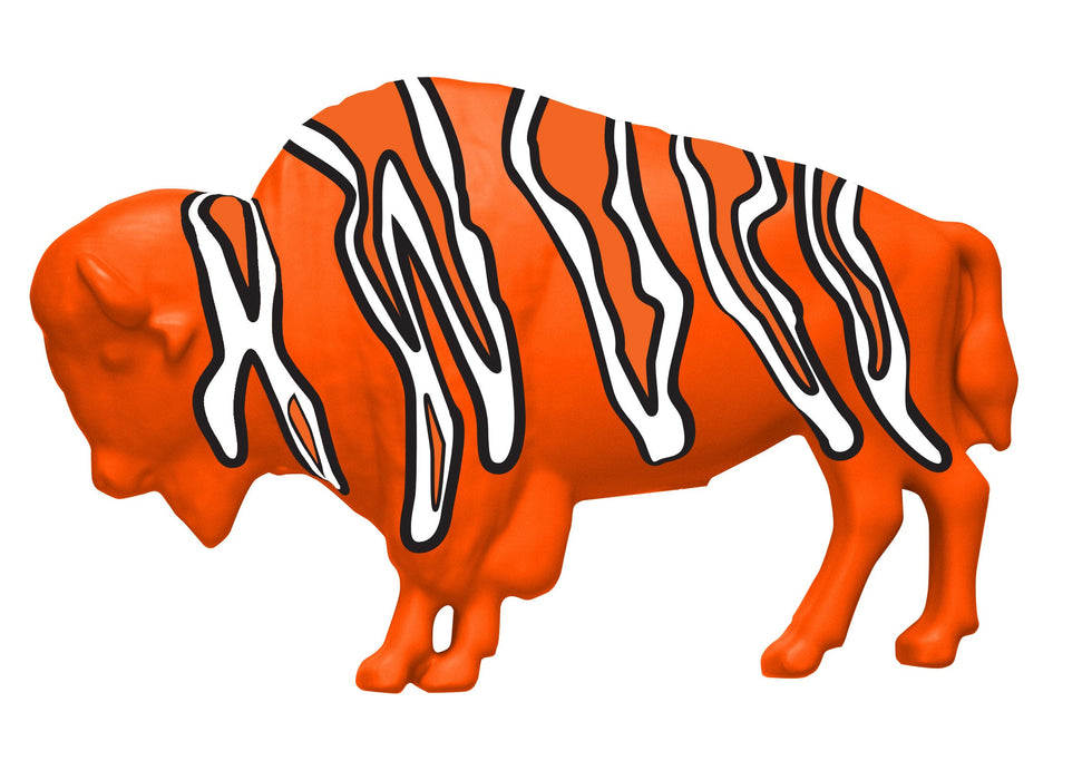 The Original Orange Buffalo Zebra Lawn Ornament - Made In USA