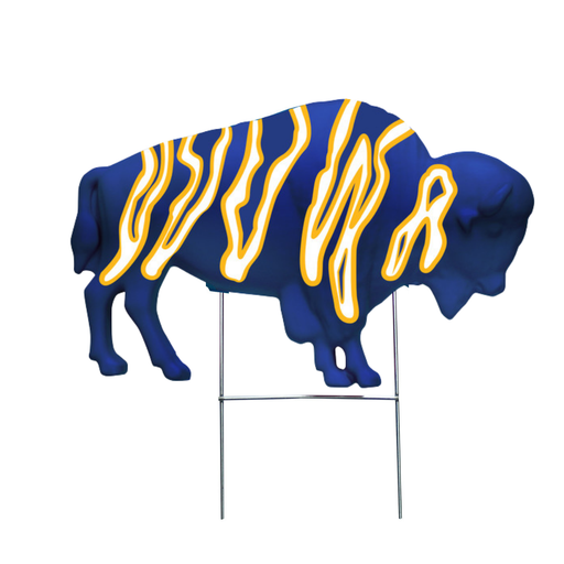 The Original Blue Hockey Buffalo Zebra Lawn Ornament