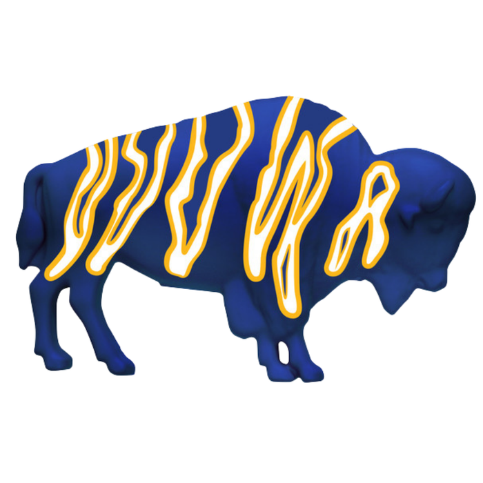 The Original Blue Hockey Buffalo Zebra Lawn Ornament