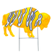 The Original Yellow Hockey Buffalo Zebra Lawn Ornament