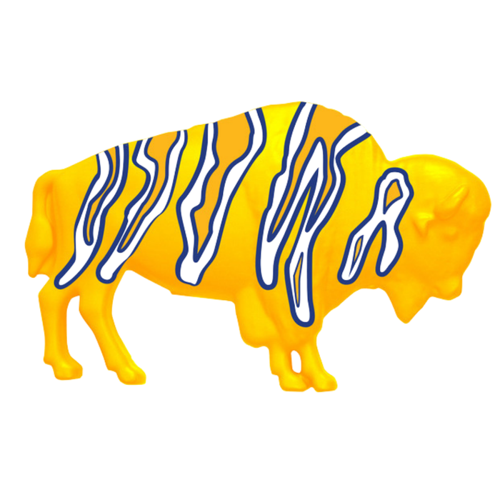 The Original Yellow Hockey Buffalo Zebra Lawn Ornament
