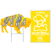 The Original Yellow Hockey Buffalo Zebra Lawn Ornament