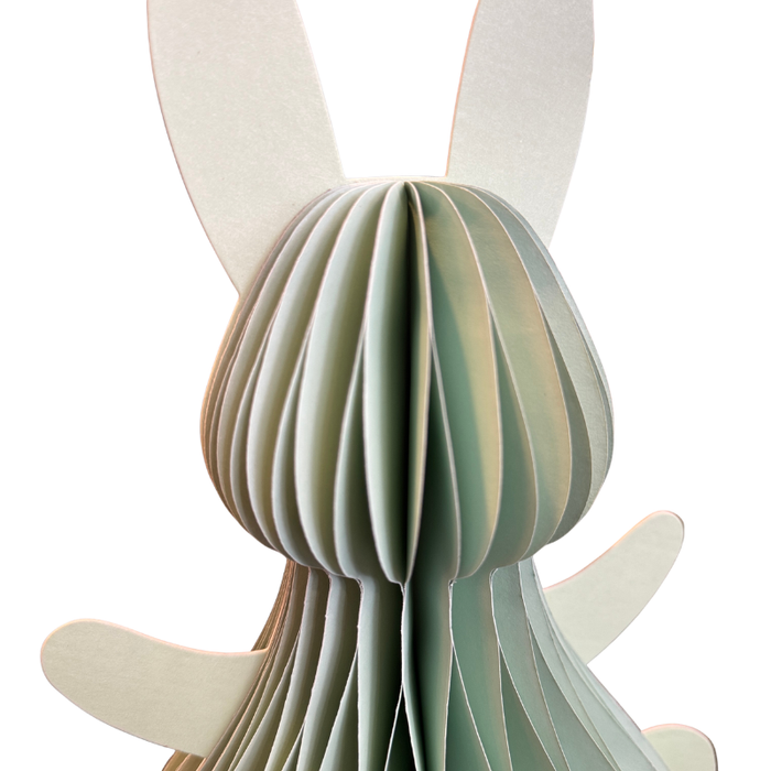 Large Light Teal Bunny Honeycomb Paper Decor