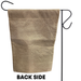 PLAIN BACK SIDE TO A BURLAP GARDEN FLAG THAT IS NOT DOUBLE SIDED