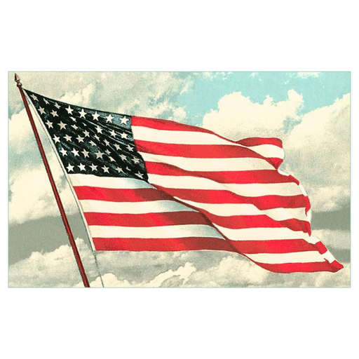 US Flag in Blue Sky Greeting Card