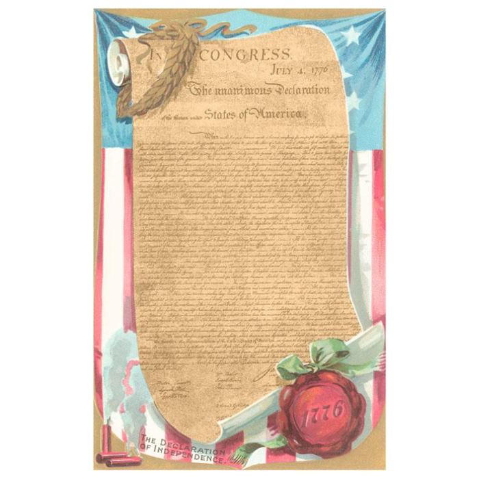 Declaration of Independence Postcard