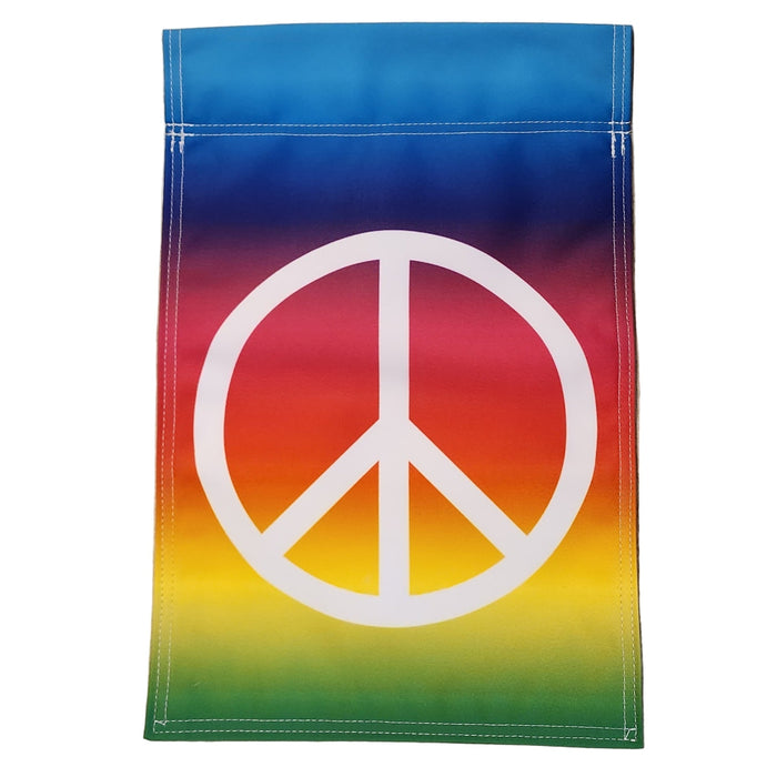 Peace garden rainbow flag