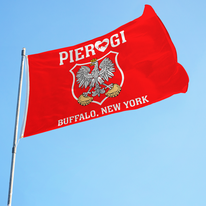 Buffalo Pierogi Polyester Flag - Made in USA