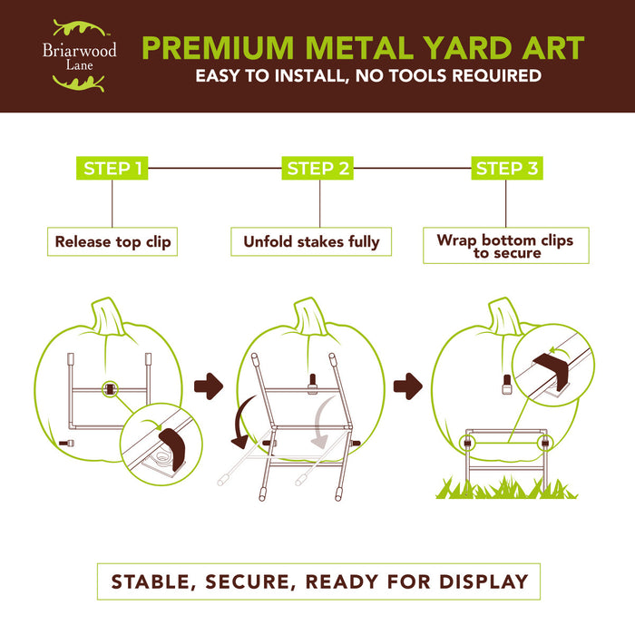 Premium Metal Yard Art - Foldable Stakes