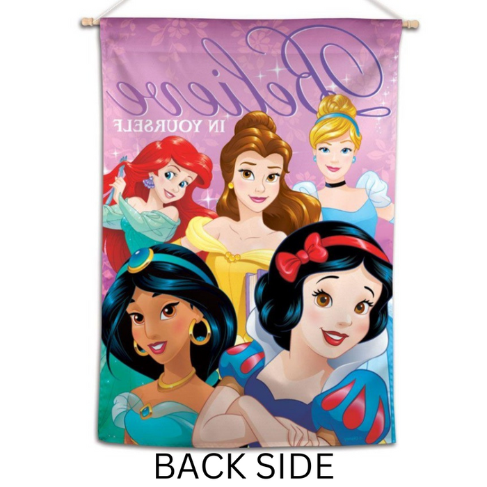 Believe in Yourself Disney Princess Banner Flag