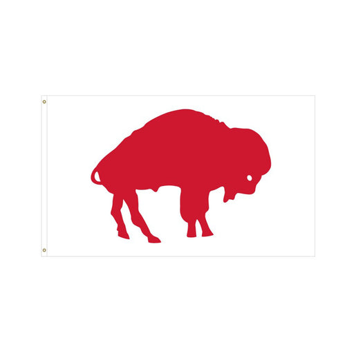 Retro Red Buffalo Bills flag on white