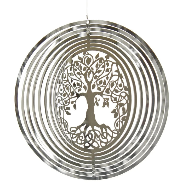 Tree of Life Shimmers Stainless Steel Wind Spinner