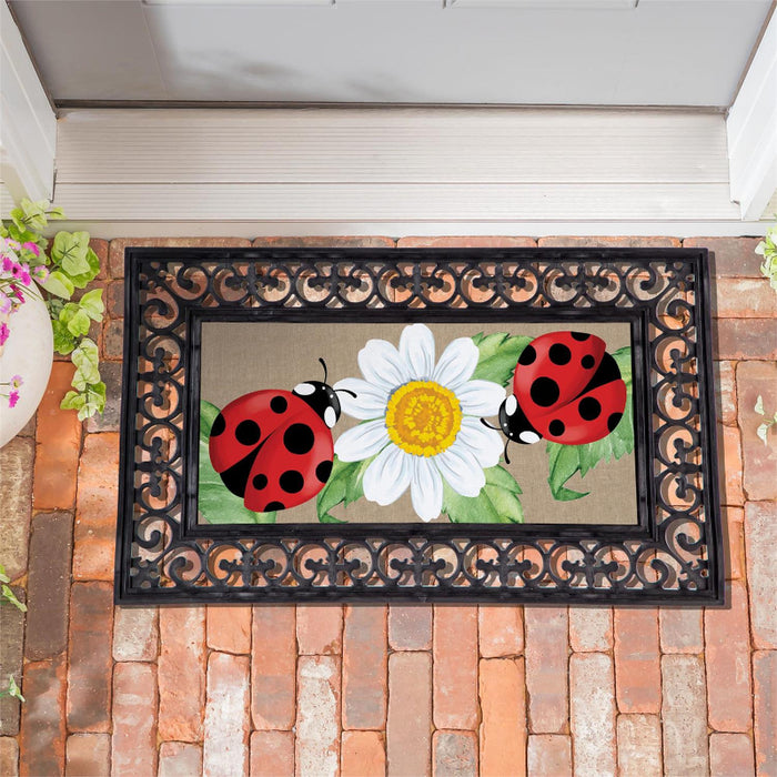 Welcoming Ladybugs Sassafras Mini Switch Doormat Insert