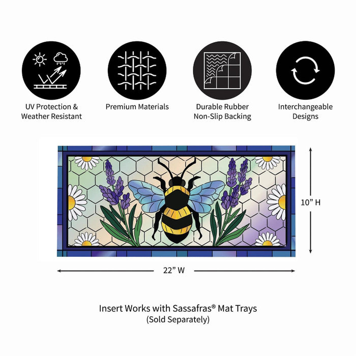 Lavender Honey Bee Sassafras Mini Switch Doormat Insert