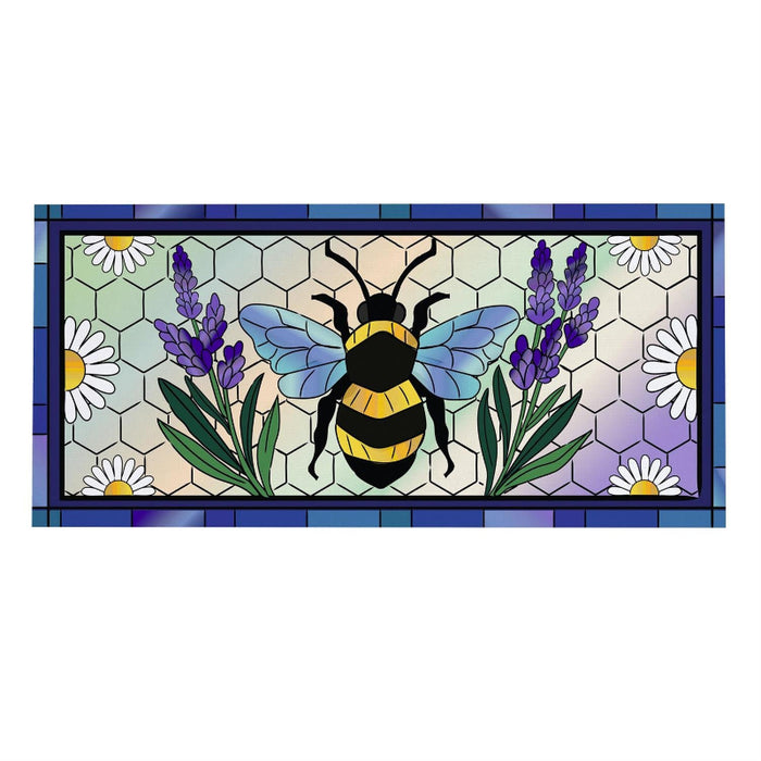 Lavender Honey Bee Sassafras Mini Switch Doormat Insert